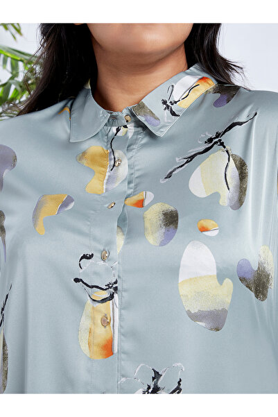 Globus By Styli Plus Size Long Sleeve Printed Shirt