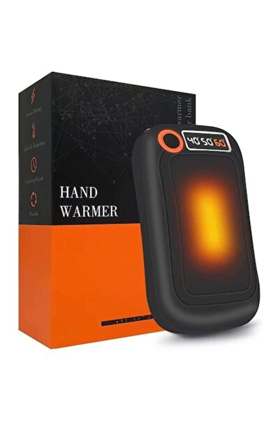 PetraBliss 10000mAh Hand Warmer Powerbank with LED Flashlight, USB-C, 3 Heat Levels (40/50/60°C) -