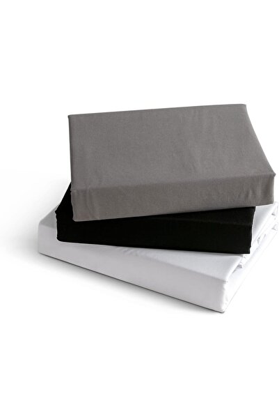 Kono ملاءة سرير مُجهزة - ألياف دقيقة ناعمة - جيب عميق 30 سم (رمادي، 120 × 200...