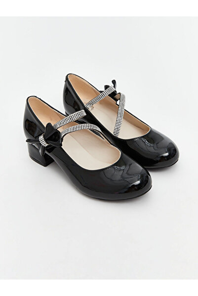 LC Waikiki Black Shiny Stone Girls' Heeled Shoes