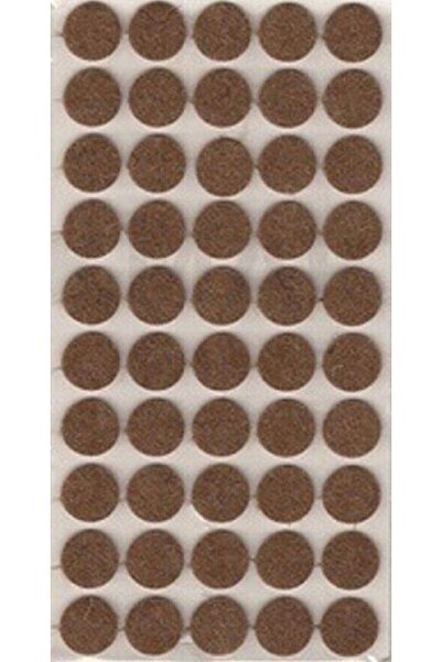 ZUZU MADE 50 Adet 1.8 cm Yapışkanlı Sandalye Masa Koltuk Altı Parke Koruma Keçesi Ses Engeller Zemin Korur