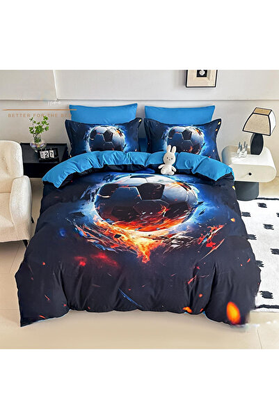 FIONNA.RO Lenjerie De Pat Finet 6 Piese Cu Elastic 5D - Minge De Fotbal