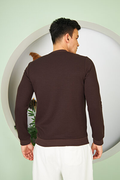 Dİ GİYİM Men's Inner Shirt Fleece-Lined Interlock Pique Fabric Sweatshirt
