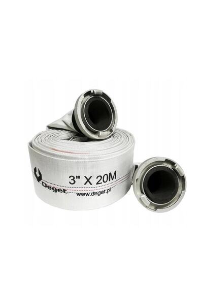 VERKE Firefighter type irrigation water hose 8 bars, 3"20 meters