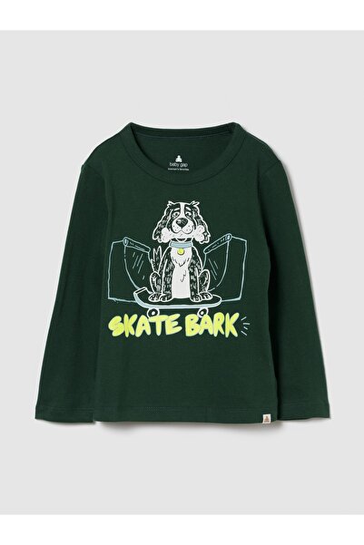 GAP Erkek Bebek Yeşil Mix & Match Grafik Baskılı T-Shirt