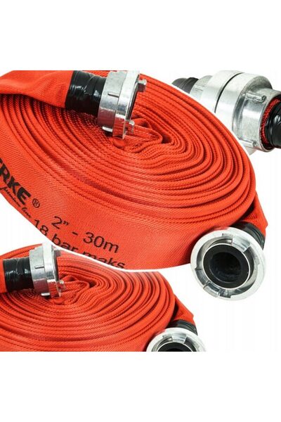 VERKE Firefighter type irrigation water hose 18 bar, 2" inches 30 meters