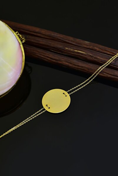 Flamingo 925 Ayar Gümüş Altın Kaplama Plaka Kadın Bileklik