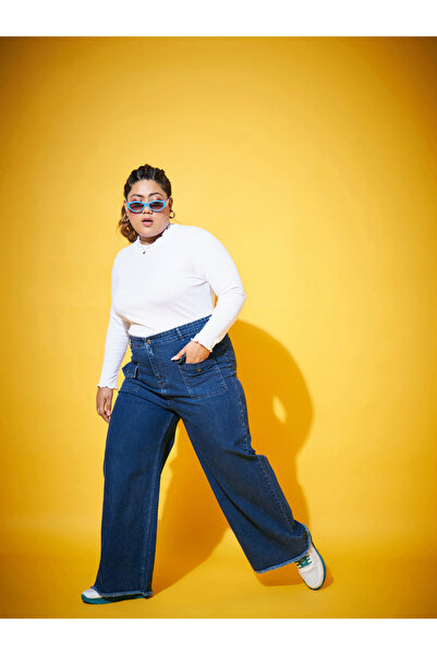 Sassafras By Styli Plus Size Straight Leg Jeans