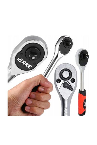 VERKE 1/2" ratchet wrench, made of chrome vanadium,