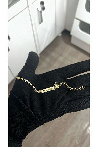 Flamingo 925 Ayar Gümüş Nazar Uğur Böcekli Kız Bebek Künyesi