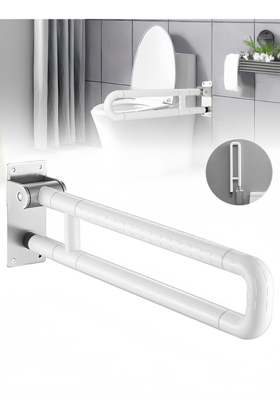 Generic 60cm collapsible toilet grab bar, stainless steel collapsible grab bar