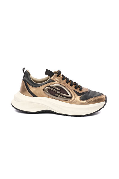Greyder Women's Bronze Genuine Leather Sports Shoes 5K2Sa34401