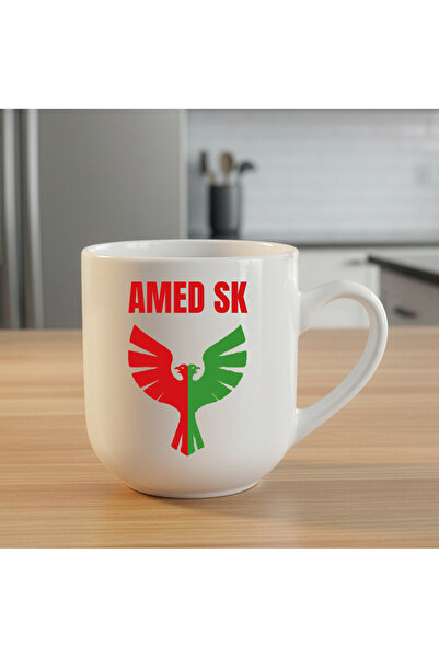 ZERYA Amedspor Designed Oval White Elite Trophy Cup - Amed Spor Elite Cup