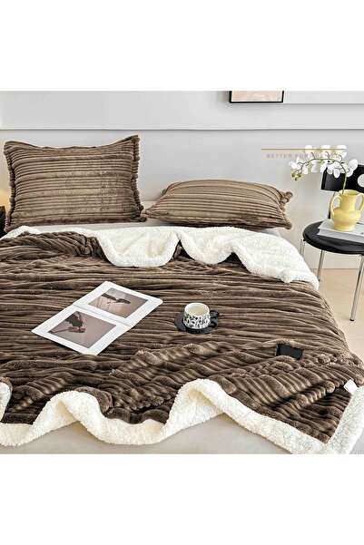 CHIRASO Cocolino CHIRASO Blanket Set, With Zipper, with Fur Inside, 200x230cm and 2 Pillowcases 50x70cm