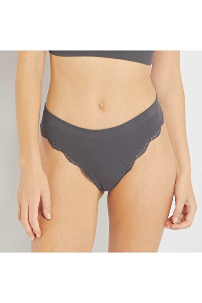 KİABİ Pack of 2 seamless tanga briefs BEIGE