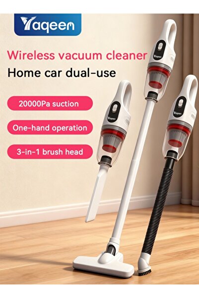 yaqeen 3 In-1 Cordless Vacuum 120W 20000 Pa powerful Suction, Handheld Vacuum With Washable HEPA Filter