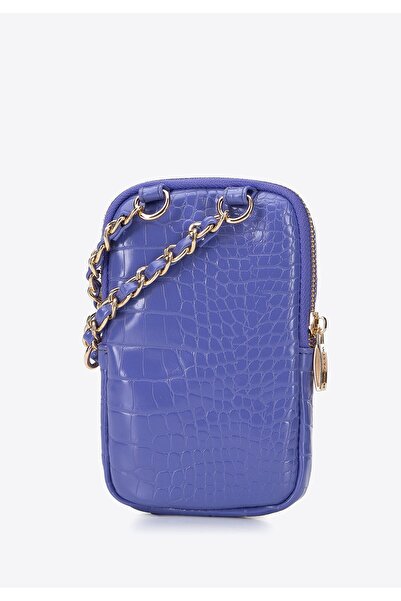 Wittchen Poșetă mică pentru femei din piele cu lanț, violet, violet, piele