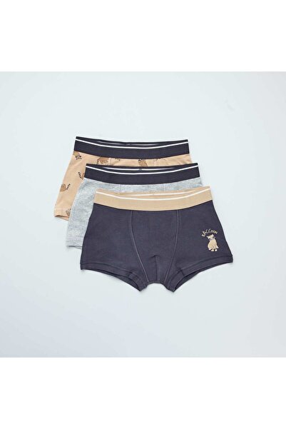 KİABİ Pack of 3 pairs of boxer shorts BROWN