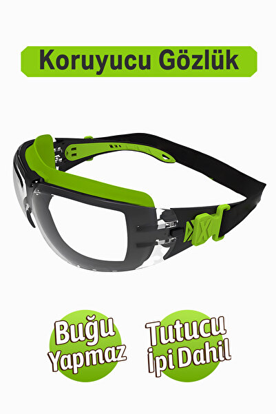 Badem10 Anti-Fog with Lanyard Work Safety Glasses Laser Uv Protective Dust-Proof Goggles Silicone Earmuff Transparent