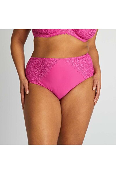 KİABİ Microfibre and lace briefs PINK