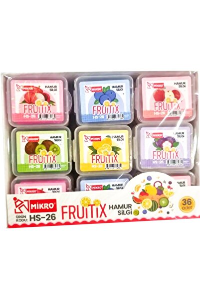 Mikro Fruitix Fruit Patterned Single Dough Eraser