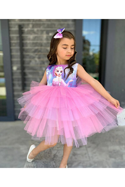 Lunas tekstil Tokalı Tütülü Baskılı Kabarık Elsa