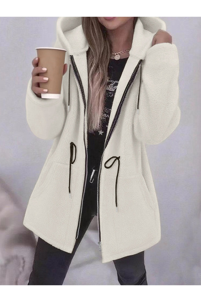 Take Two By Styli Plus Size Longline Zip-Up Hooded Jacket