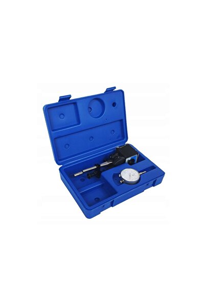 Silver Dial indicator with magnetic holder, 0 - 10 mm,