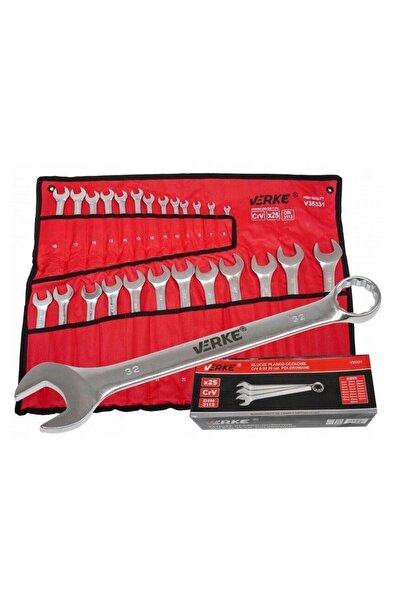VERKE Combination wrench set, 25 pieces, 6-32 mm, chrome-vanadium,