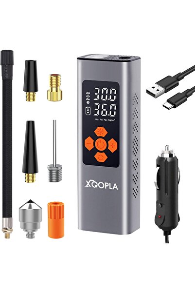 Xoopla Tire Inflator Portable Air Compressor - 1.5X Faster 6000mAh Air Pump For Car Tyres with Digit