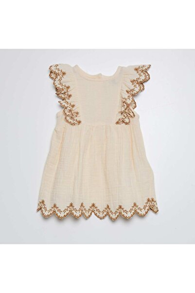 KİABİ فستان من الشاش القطني باللون الوردي