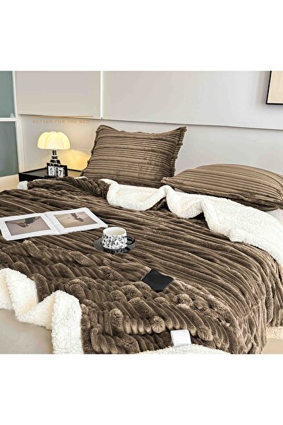 CHIRASO Cocolino CHIRASO Blanket Set, With Zipper, with Fur Inside, 200x230cm and 2 Pillowcases 50x70cm