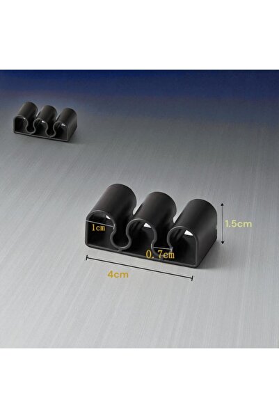 OEM Cable organizer holder for charging cables, set of 3, adhesive, black