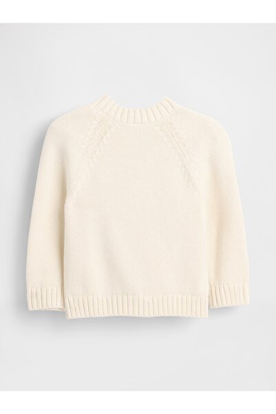 GAP Bebek Krem Kemer Cep Hırka Kazak