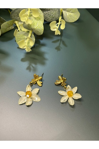 AFRODİT TASARIM Gerçek Nergis Küpe