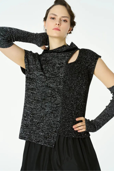 BİZE Alkor Bluz - Gümüş