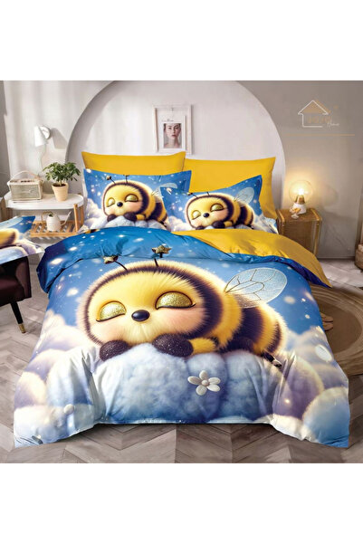 FIONNA.RO Lenjerie De Pat Finet 6 Piese Cu Elastic 5D - Albinuta Somnoroasa