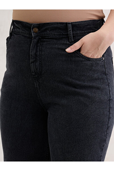 Sassafras By Styli Women Plus Size Black Straight Leg Jeans