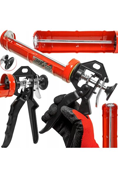 VERKE Pistol pentru silicon, acril, adeziv, 50 x 220 mm,