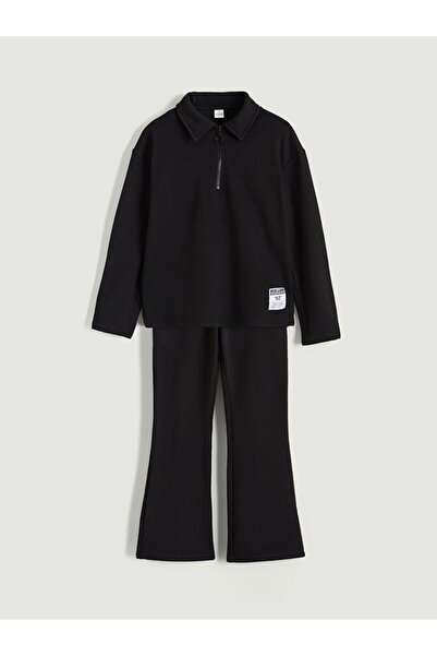 LC Waikiki Lcw Kids Polo Neck Girls' Sweatshirt and Sweatpants