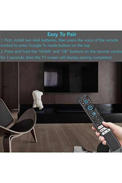 Generic Replacement Voice Remote RC813 for TCL Google TV (Q6/Q7/QM8/S3/S4 Series)