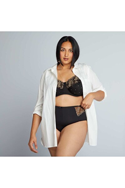 KİABİ Woven lace briefs black