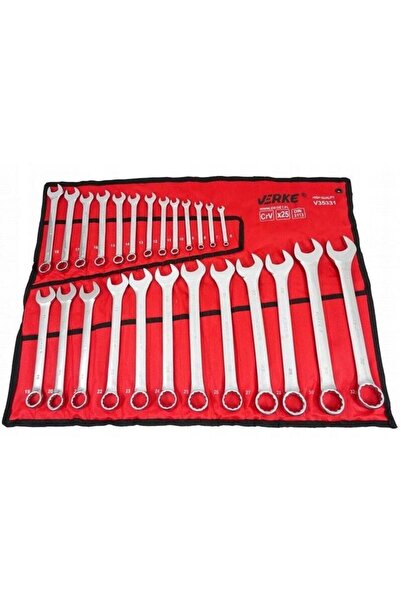 VERKE Combination wrench set, 25 pieces, 6-32 mm, chrome-vanadium,