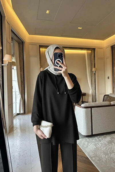 Oxygen Scarfs Premium 0Ysho Fabric Edoril Women's Hooded Two-Piece Suit Tk100255