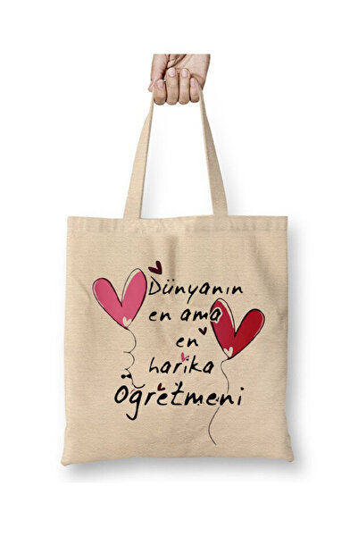 Toyaso Dünyanın En Harika Öğretmeni - Öğretmenler Günü Beyaz Bez Çanta Öğretm...