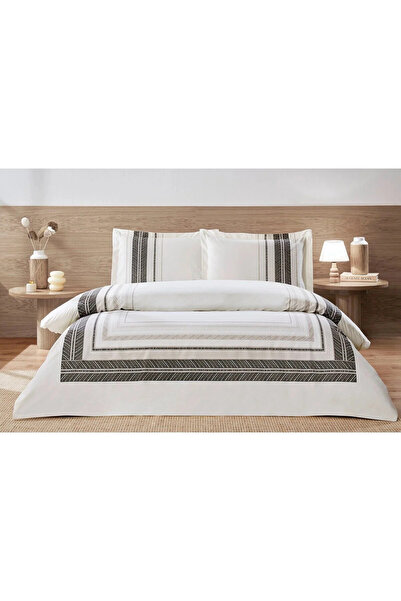 Özdilek طقم غطاء لحاف مزدوج من بليند كريم