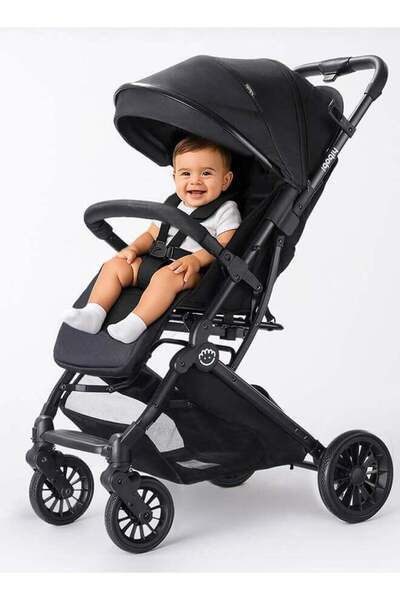 hibobi Lightweight Travel Stroller with Shock Absorption, One-Hand Fold & Adjustable Reclining Seat