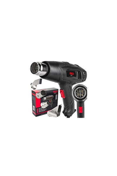 Red Technic Pistol cu aer cald pentru suflat, 4 duze, 2 viteze, putere 2000 W,