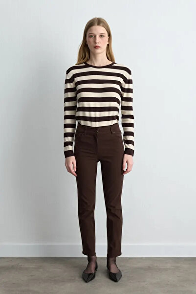 Gusto 5 Pocket Canvas Pants - Brown