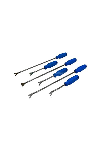 SATRA Set of 6 extractors for removing upholstery clips, 240 mm - 490 mm,